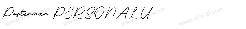 Posterman PERSONAL U字体转换